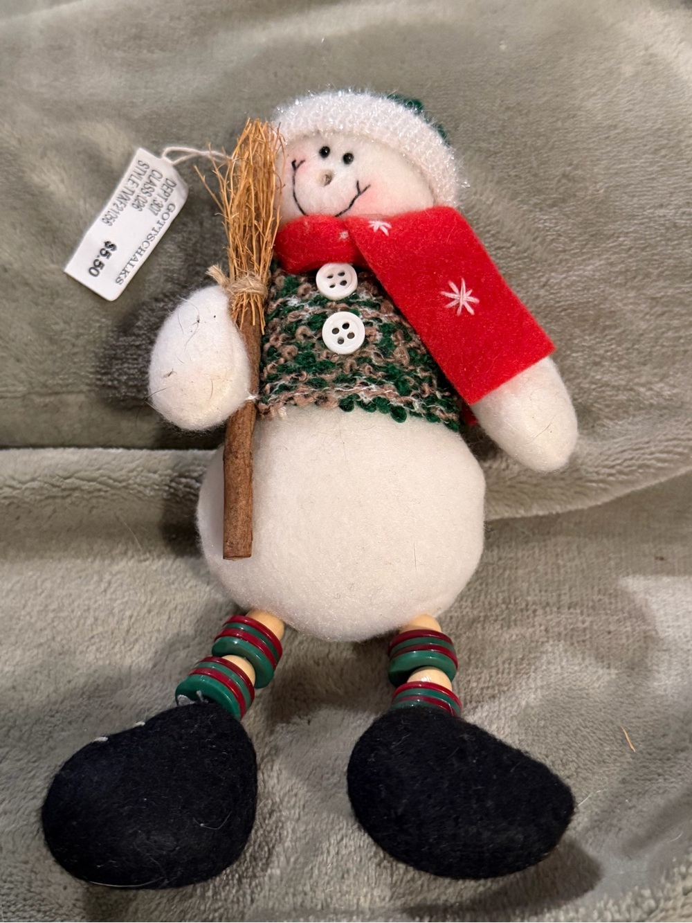 VTG Gottschalks Holiday Snowman Plush Ornament